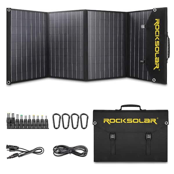 ROCKSOLAR 100-Watt Solar Power Panel Kit for ROCKSOLAR Portable Power Station