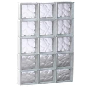 23.25 in. x 36.75 in. x 3.125 in. Frameless Wave Pattern Non-Vented Glass Block Window
