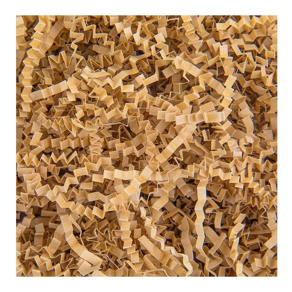 N/A Crinkle Cut Paper Shred Cushion Streamer for Gift Boxes Bags Basket Filler Decoration 4.5 oz. Brown