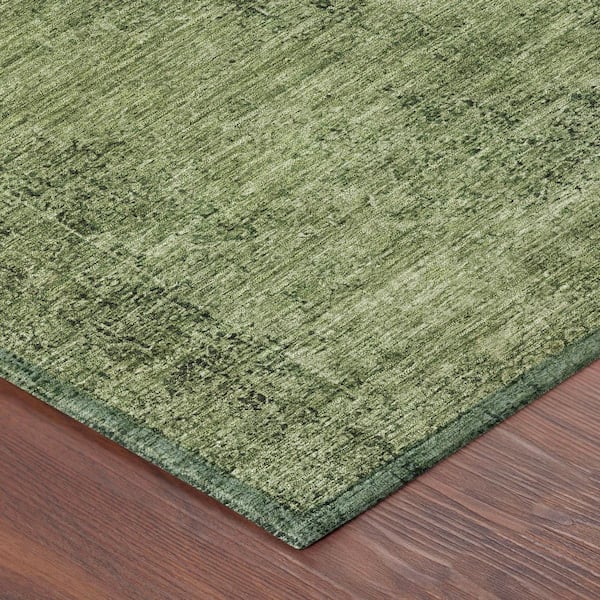 Chantille Machine Washable Indoor/Outdoor Abstract ACN2726 Olive 2 ft. x 3 ft. Accent Rug