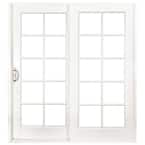 MP Doors 72 in. x 80 in. Smooth White Left-Hand Composite Sliding Patio ...