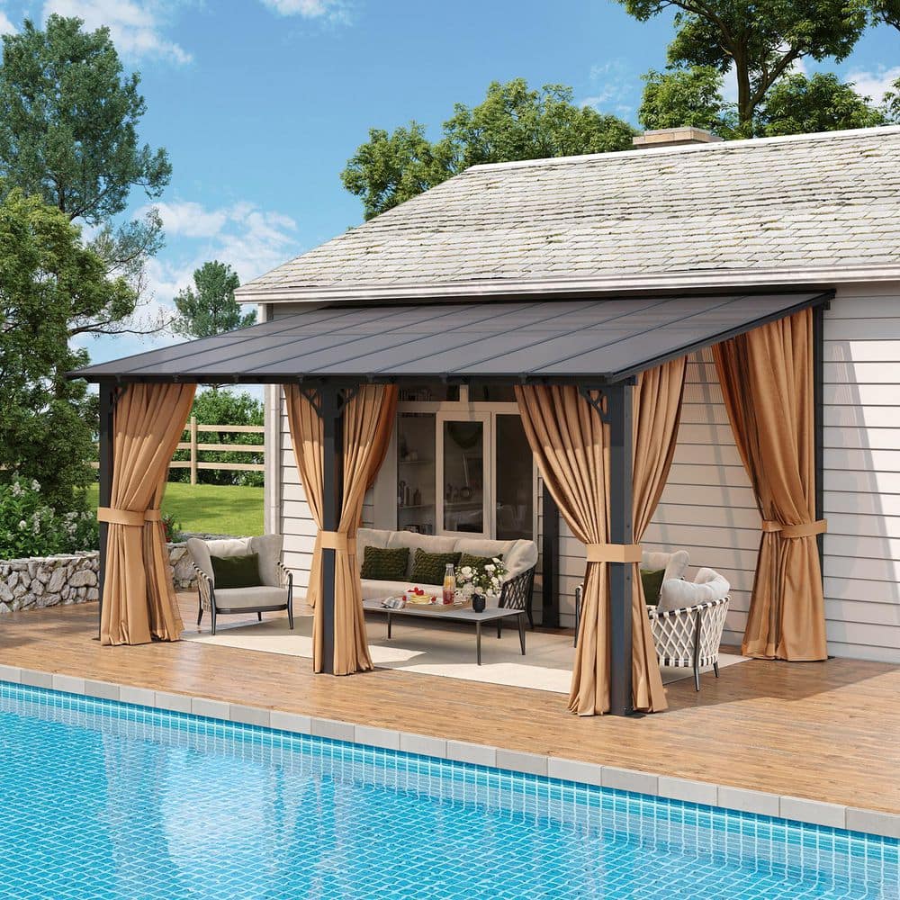 COVE G-SPOT Sサイズ フレーム Sizzim 16 ft. x 10 ft. Wall-Mounted Sloped Roof Hardtop Gazebo