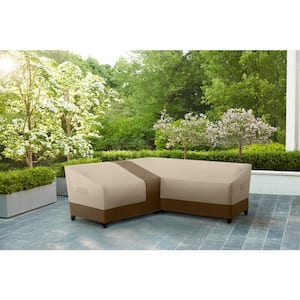 L-Shape Beige Patio Furniture Cover