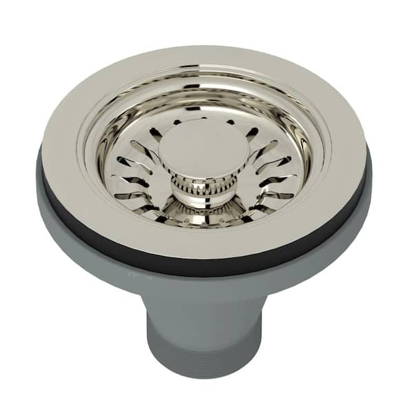 Kitchen Basket Strainer in Polished Nickel