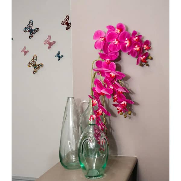 Orchidea artificiale real touch fucsia