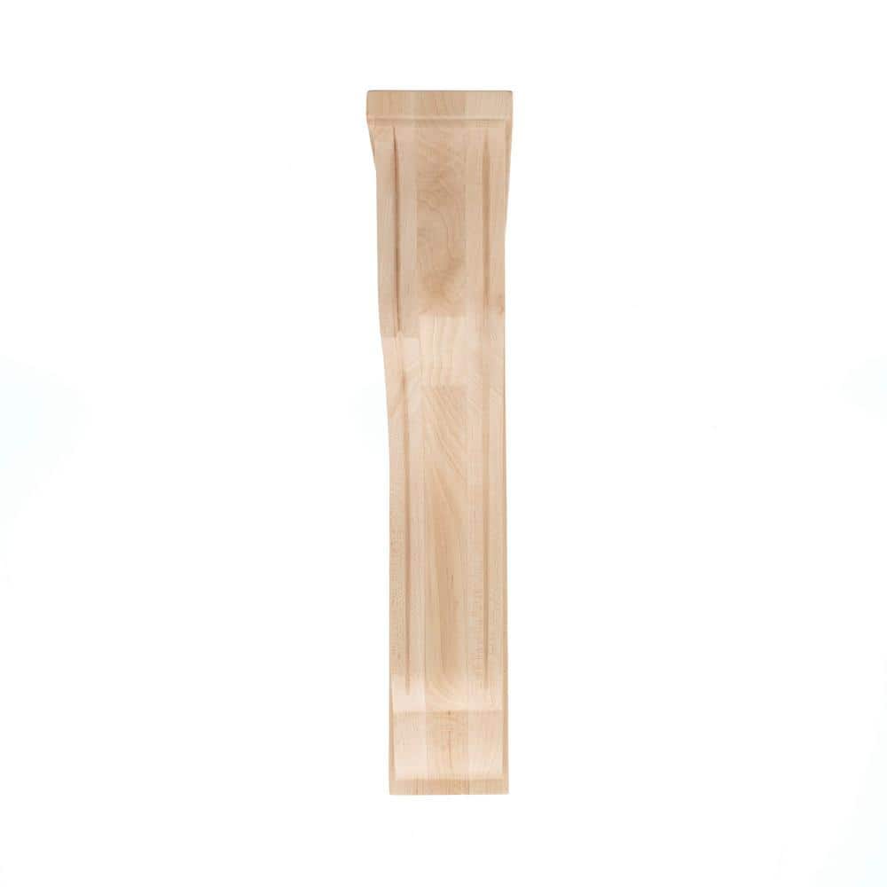 12 in x 2.5 in Unfinished Alder Wood Corbel