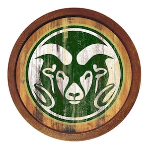 20 in. Colorado State Rams Weathered "Faux" Barrel Decorative Sign