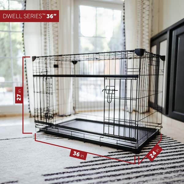 36 in. Double-Door Crate with Sliding Side Door