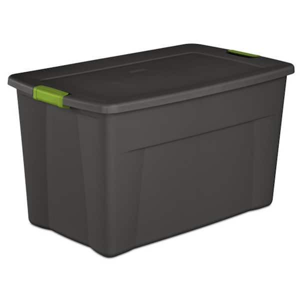 35 Gal. Storage Bin Box with Latching Lid, Blue (16-Pack) 19451006