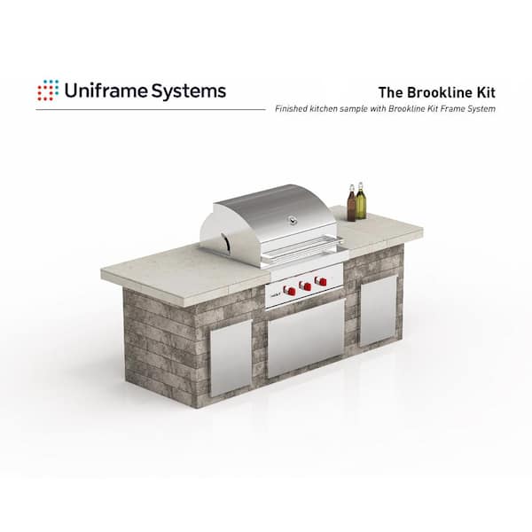 Stainless Steel Modular Outdoor Kitchen Island with Built in Grill, Re –  Sunzout Outdoor Spaces LLC