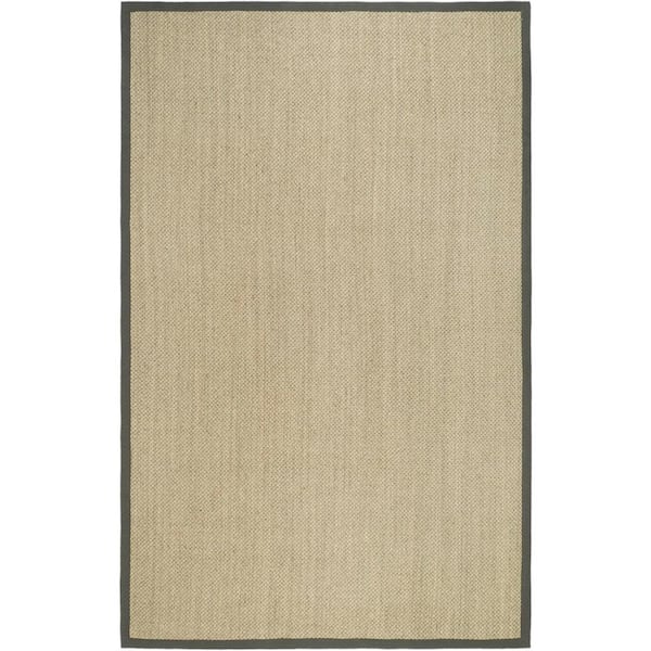 SAFAVIEH Natural Fiber Marble/Gray 6 ft. x 9 ft. Border Area Rug