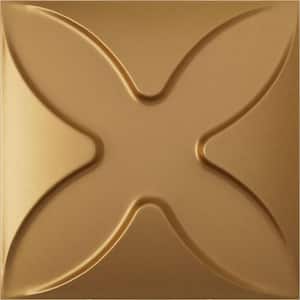 11-7/8"W x 11-7/8"H Austin EnduraWall Decorative 3D Wall Panel, Gold (12-Pack for 11.76 Sq.Ft.)