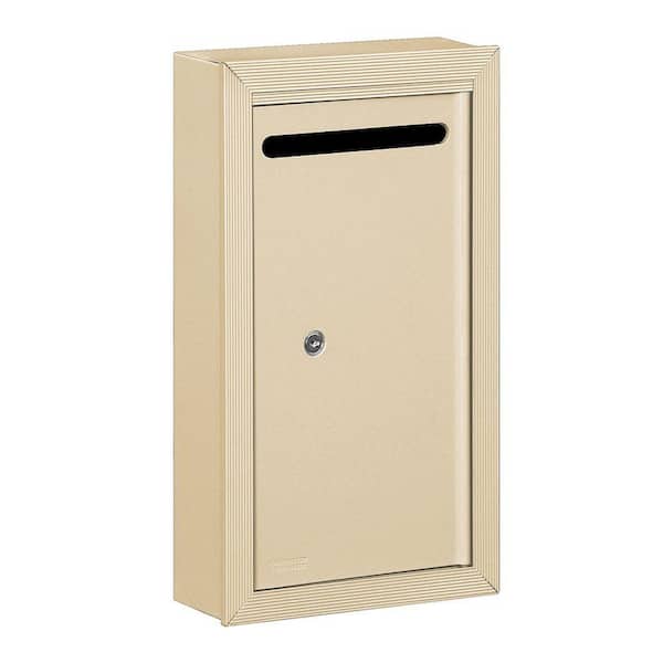 Salsbury Industries 2260 Series Sandstone Slim Surface-Mounted Private Letter Box with Commercial Lock