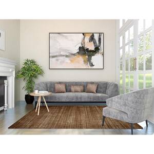 Harbor Contemporary Solid Caramel 9 ft. x 12 ft. Hand-Knotted Area Rug