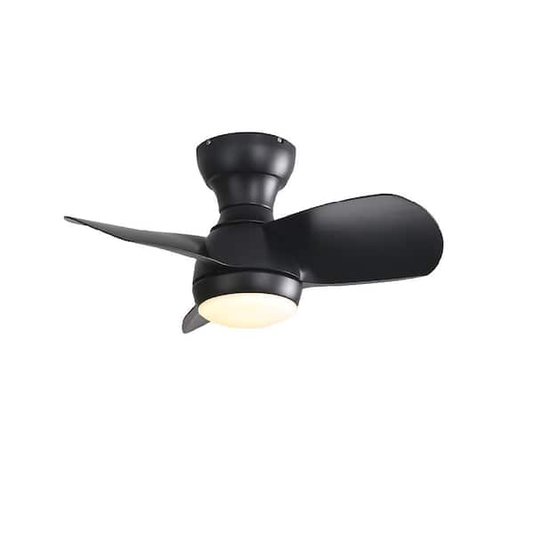 CIPACHO 23.1 in. Indoor Black Ceiling Fan with 3 ABS Blades Remote Control DC Motor