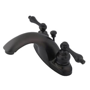 English Country 4 in. Centerset 2-Handle Bathroom Faucet in Oil Rubbed Bronze