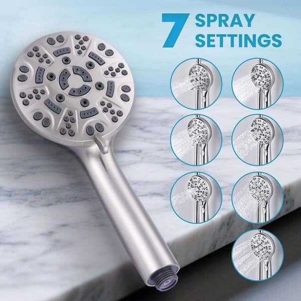 AVITAS Wall Mount Rainfall Shower Head and 7-Spray Handheld Shower