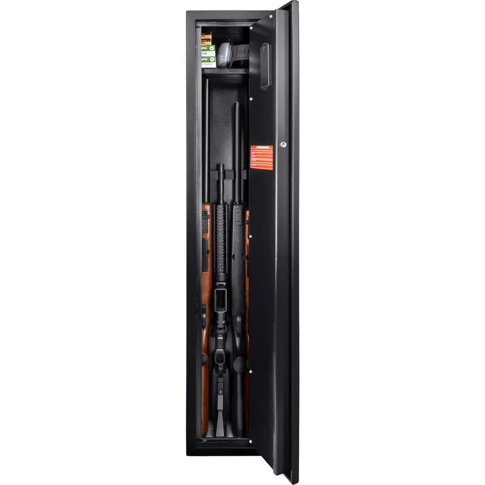 Black Steel Biometric Fingerprint Rifle Safe with Silent Mode