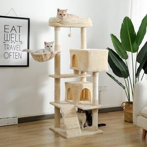 Kitten Tower with Scratching Post for Indoor Home SUPERJARE Cat Tree Cat Activity Condo with Dangling Ball and Plush Perch 