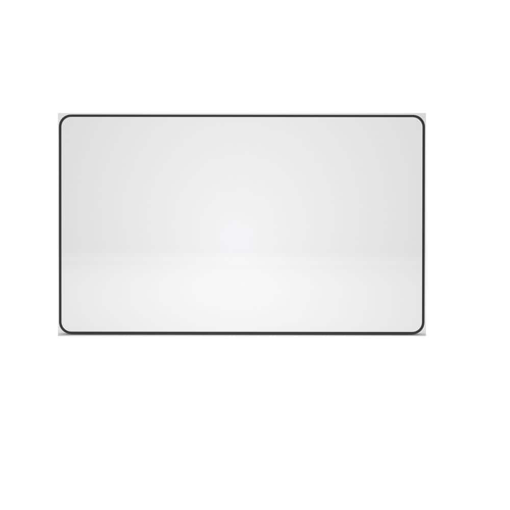 Black 60 in W x 36 in. H Rectangle Bathroom Wall Framed Mirror in Aluminum 