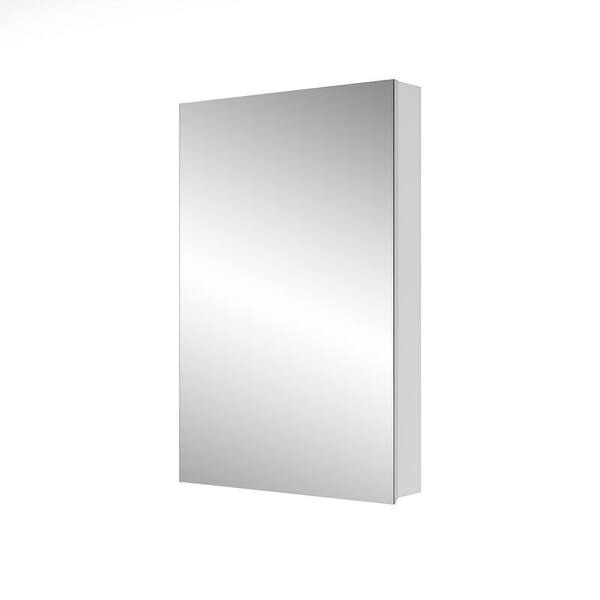 Unbranded 24 in. W x 36 in. H Rectangular Wood Medicine Cabinet with Mirror, Recessed or Surface Mount Bathroom Wall Cabinet