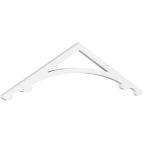 Ekena Millwork 1 in. x 48 in. x 12 in. (6/12) Pitch Legacy Gable Pediment Architectural Grade PVC Moulding