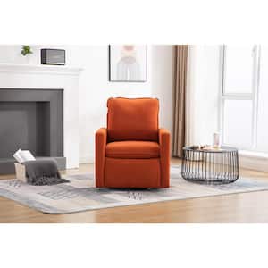 Orange Velvet 360° Swivel Accent Sofa Chair for Living Room