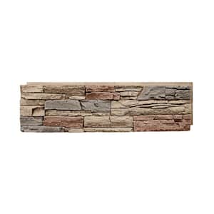 Stacked Stone Desert Sunrise 12 in. x 42 in. Composite Faux Stone Siding Panel
