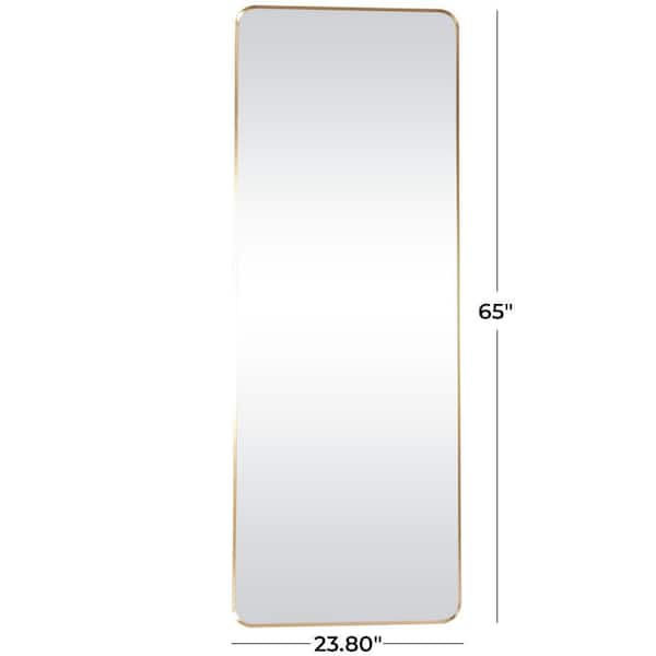 65 in. x 24 in. Gold Framed Rectangle Wall Mirror