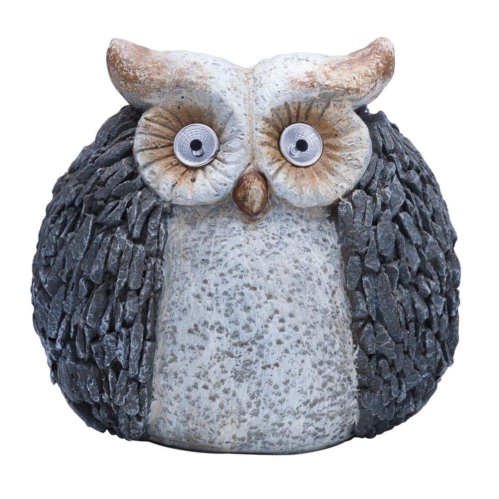 owl様用 ASTRAEUS Porcelain Owl Solar Landscape Lights Figurine, Color