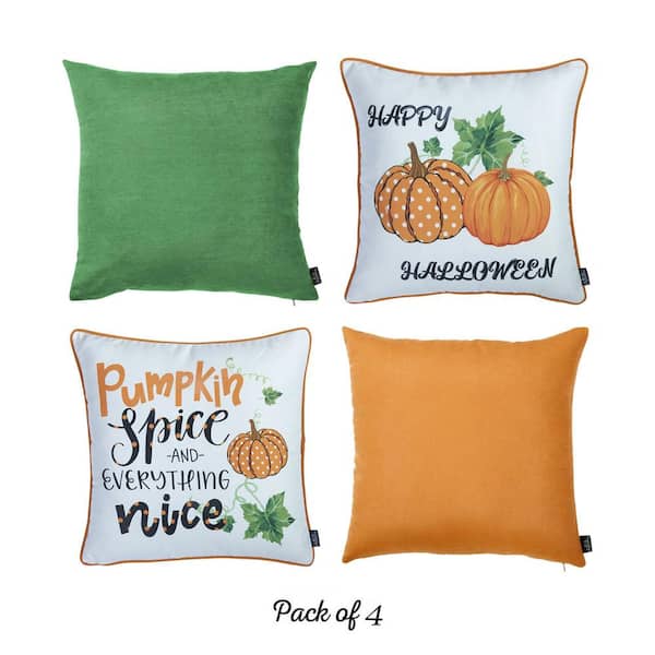 Meekio Set of 2 Burnt Orange Pillow Covers 18 x 18 Inch Decorative