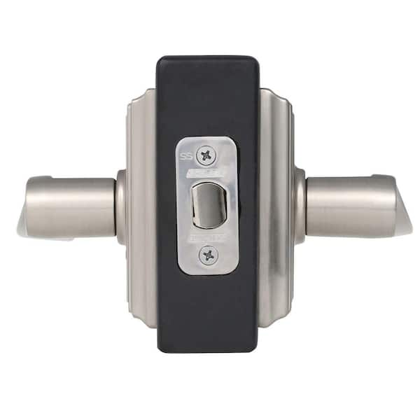 Accent Satin Nickel Passage Hall/Closet Door Lever with Addison Trim Accent Satin Nickel Passage Hall/Closet Door Lever with Addison Trim
