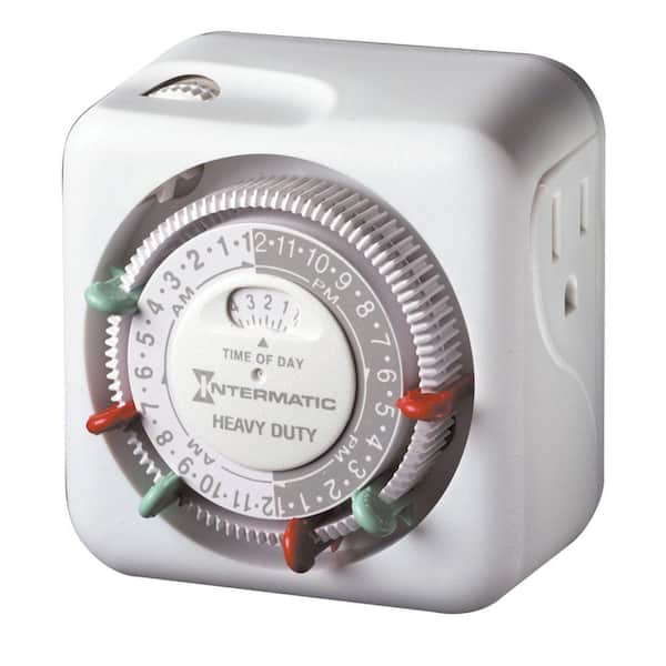 Intermatic 15 Amp Indoor Plug-In Dial Timer for Holiday Lights and Decorations, Grounded