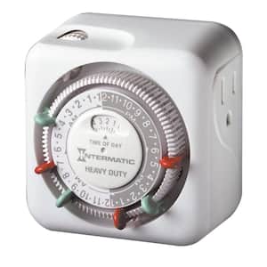 15 Amp 24-Hour Indoor Plug-In Timer, White