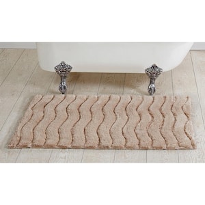 Indulgence Collection Sand 100% Ring Spun Cotton Tufted 27 in. x 45 in. Bath Rug