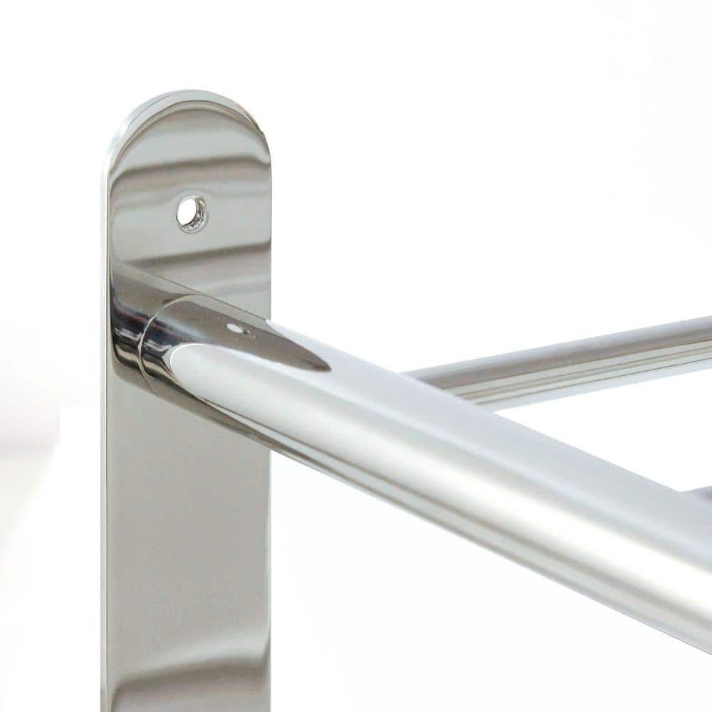 Polished Chrome 24" Double Wall Mounted Towel Rack