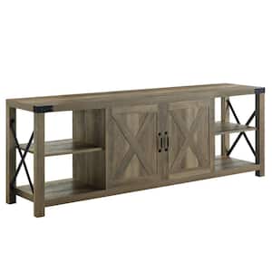 Abiram Rustic Oak TV Stand Fits TV's up to 70 in. with Storage