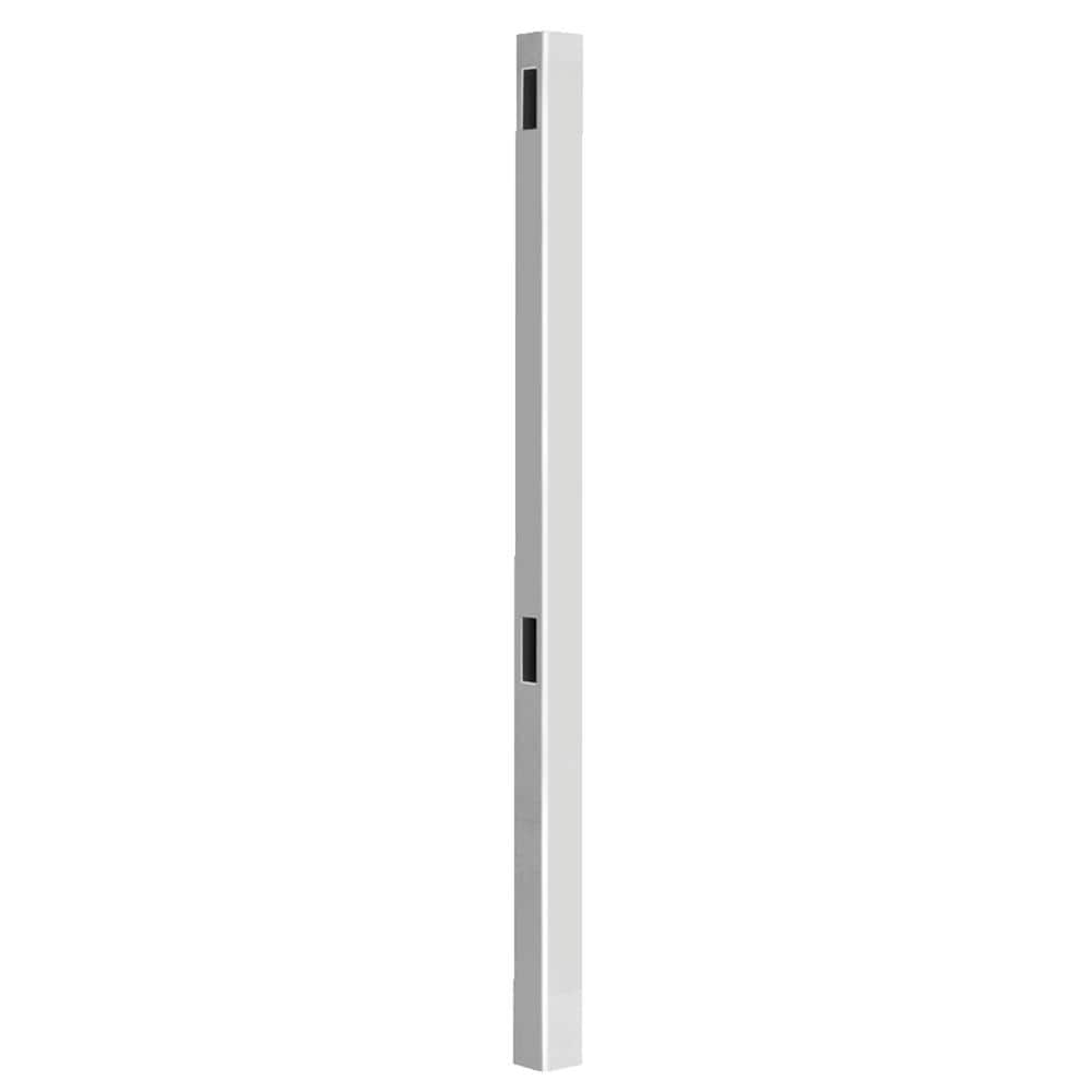 Veranda 5 in. x 5 in. x 8 ft. White Vinyl Routed Fence End Post 238593 ...