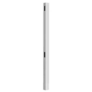 5 in. x 5 in. x 8 ft. White Vinyl Routed Fence End Post
