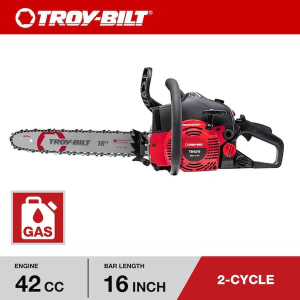 Troy-Bilt 16 in. 42 cc 2-Cycle Lightweight Gas Chainsaw with Automatic Chain Oiler