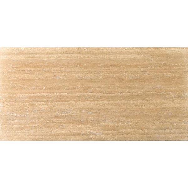 EMSER TILE Trav Dore Select Plank Filled and Honed 6 in. x 24 in. Travertine Floor or Wall Tile