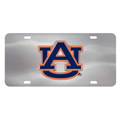 6 in. x 12 in. NCAA Auburn University Stainless Steel Die Cast License Plate