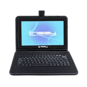 10.1 in. 64GB Android 13 Quad Core Tablet with Black Keyboard