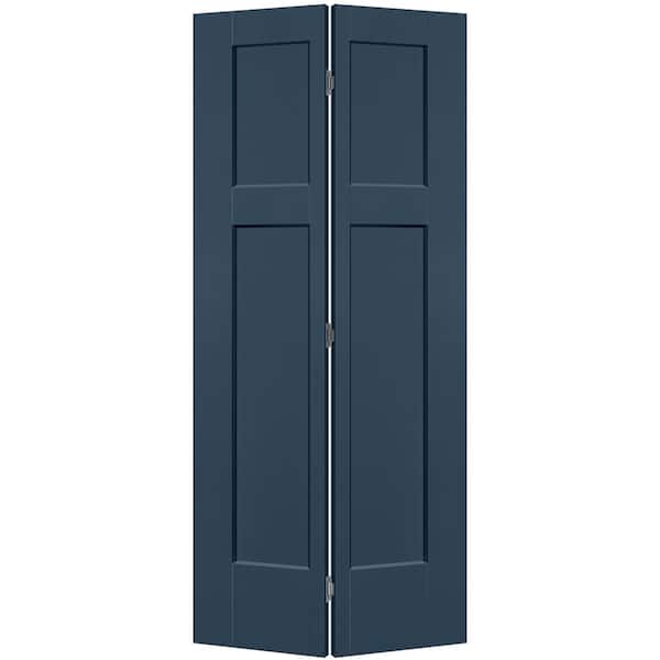Masonite 36 in. x 80 in. 3-Panel Winslow Hollow Core Night Tide Molded Composite Bi-Fold Door