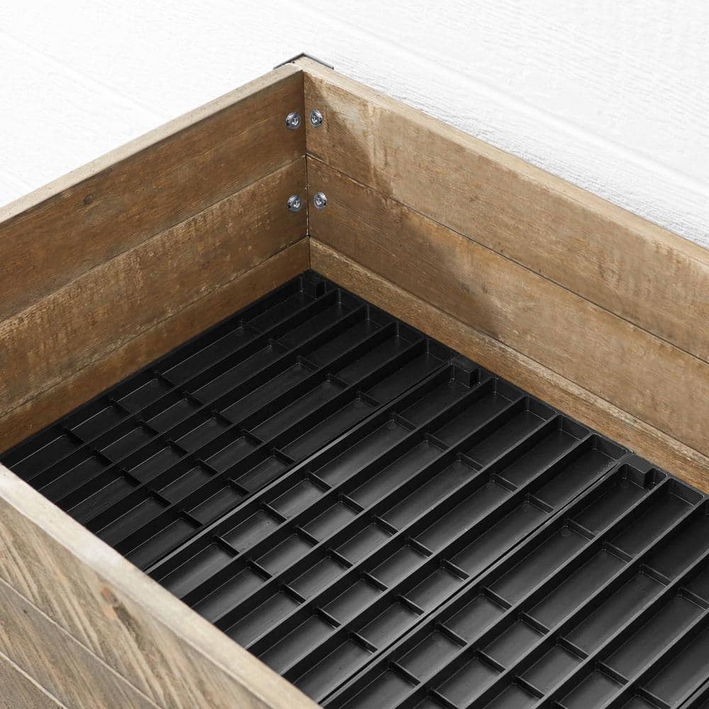 CedarCraft Elevated Spruce Planter with Steel Legs, 21" x 47" x 30"