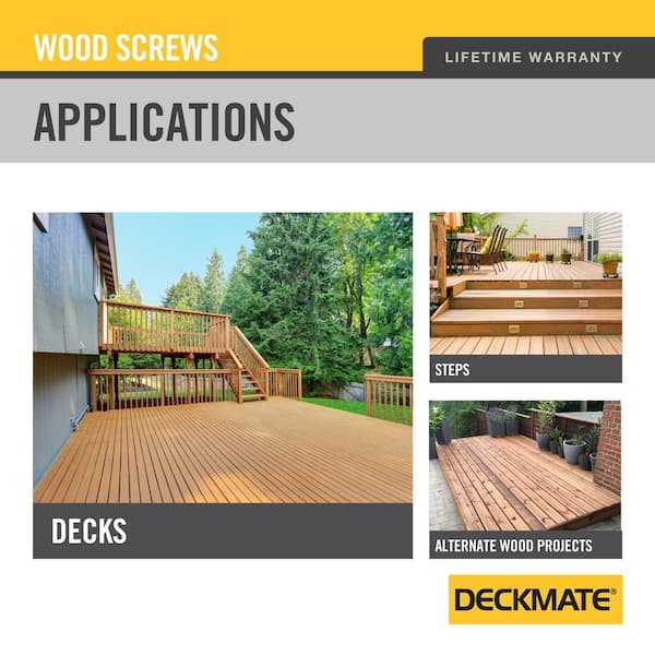 DECKMATE #9 x 3 in. Tan Star Flat-Head Wood Deck Screw 10 lbs.-Box (730-Piece)