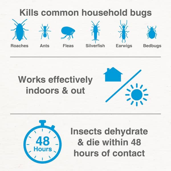 4 lbs. Diatomaceous Earth - Bed Bug, Flea, Ant, Crawling Insect Killer for Indoor and Outdoor