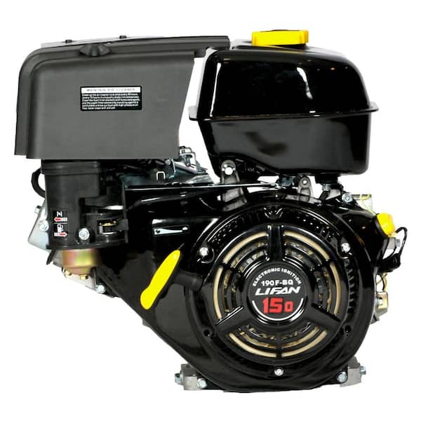 LIFAN 1 in. 15 HP 420cc OHV Electric Start Horizontal Keyway Shaft Gas Engine with 18 Amp Charger