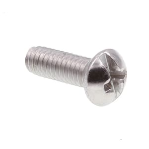#8-32 x 1/2 in. Grade 18-8 Stainless Steel Phillips/Slotted Combination Drive Round Head Machine Screws (25-Pack)