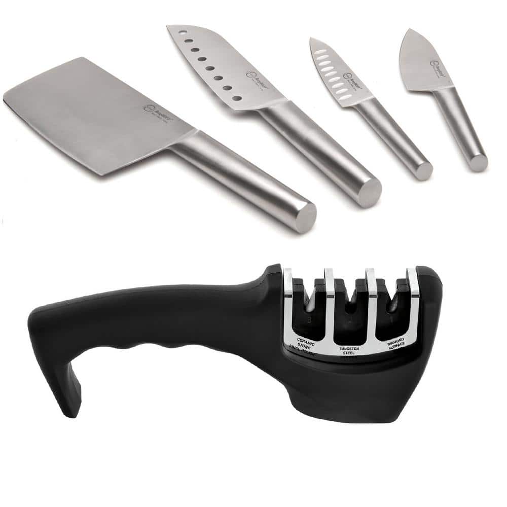 Tasty Cutlery Knife Set with Stainless Steel Diamond Texture Blades, 3 Piece